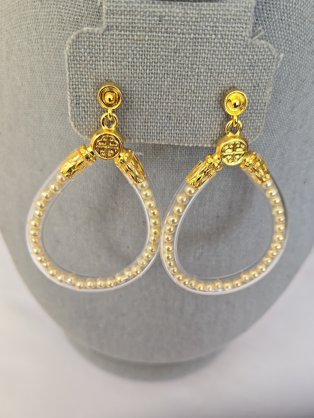 Budha All Weathers Beads Womens Earrings . Color Baby Pearl. (NOT Budhagirls) - Picture 7 of 8